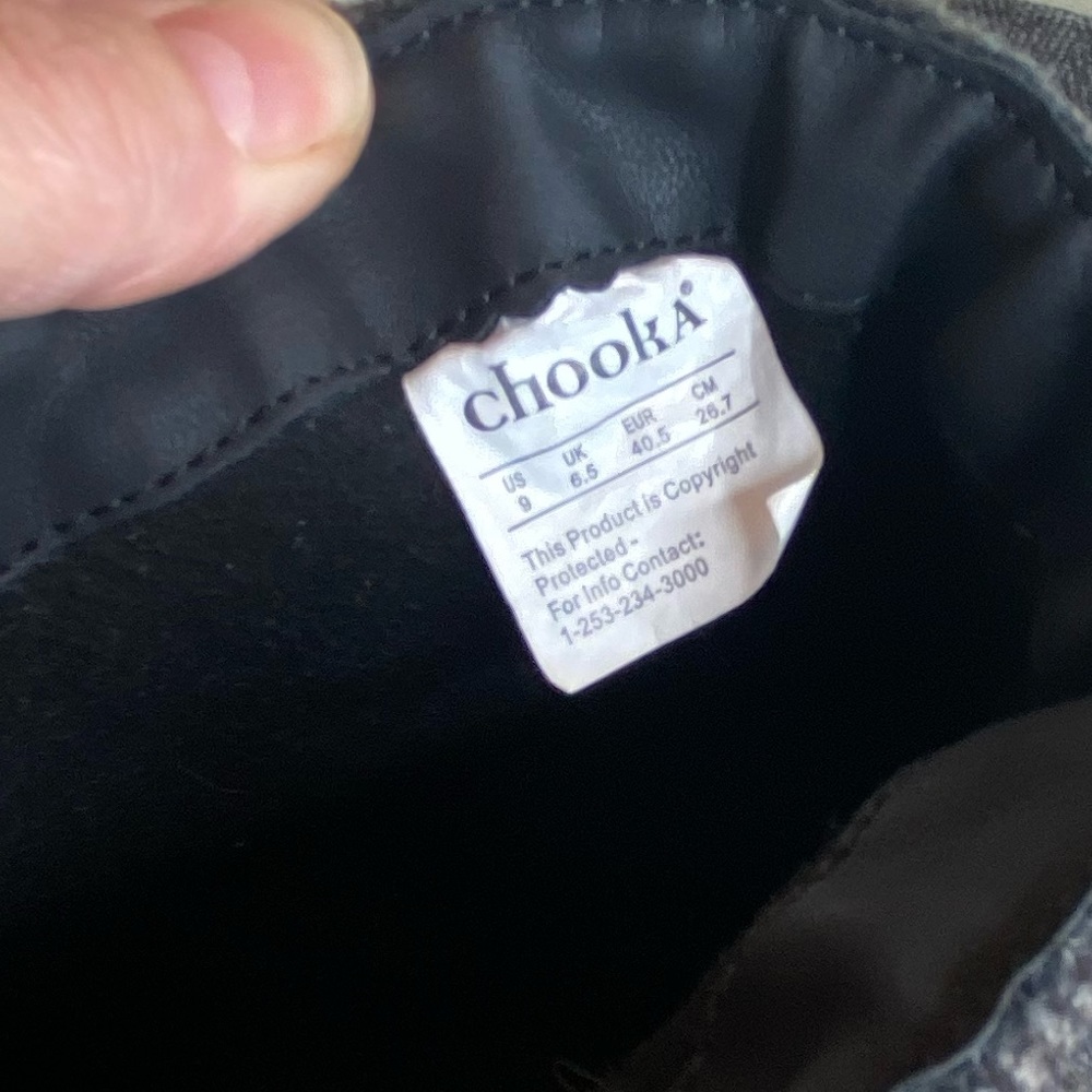 CHOOKA Step-In Duck Herringbone Boots, Women’s 9, Matte Black - Picture 4 of 13